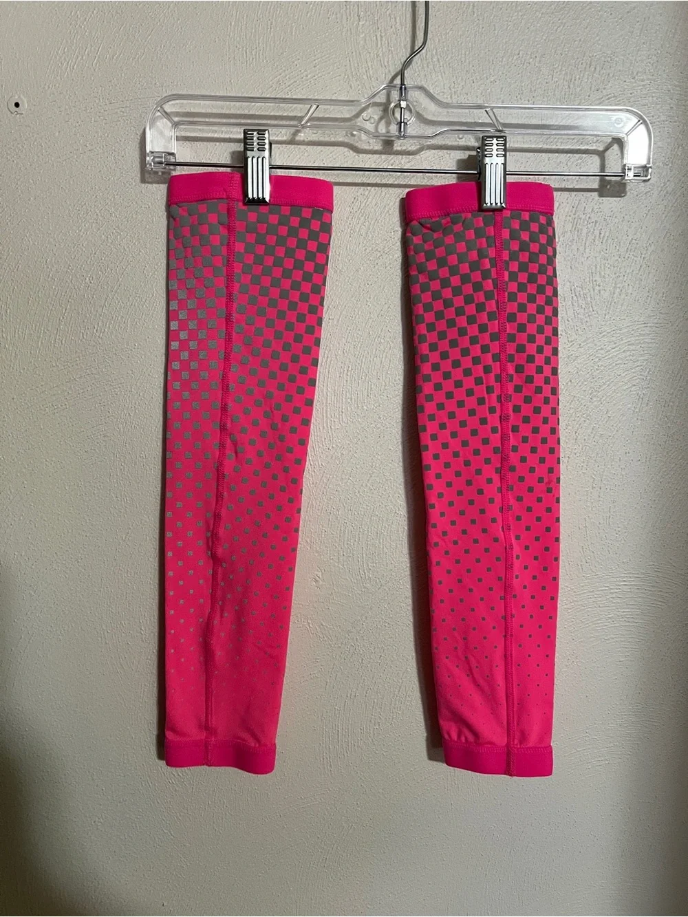 NIKE Dri-Fit 360 Compression Running Athletic Training Sleeves Pink Grey Sz L/XL